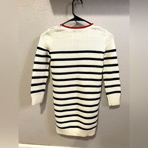 POLO Ralph Lauren Long Sleeve Sweater Dress cream Blue Size Small 7